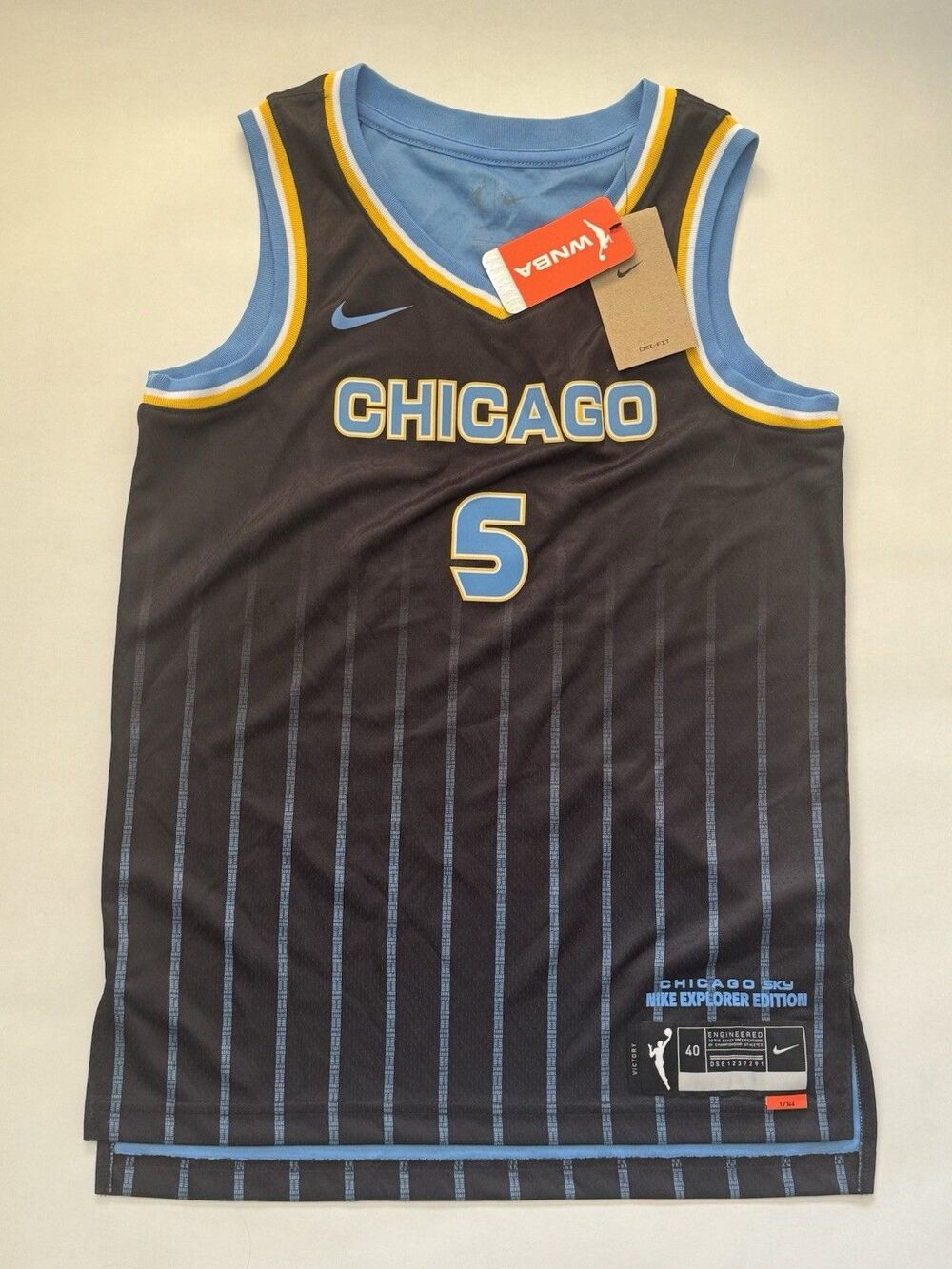 Nike Chicago Sky Angel Reese #5‎ Explorer Edition WNBA Jersey Black Womens Small - Picture 2 of 7